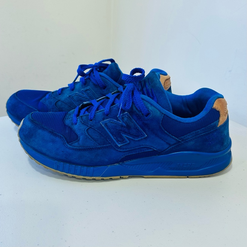 New Balance 530‎ Mono Royal Blue Suede Gum Sole Sneakers For Men Size 12